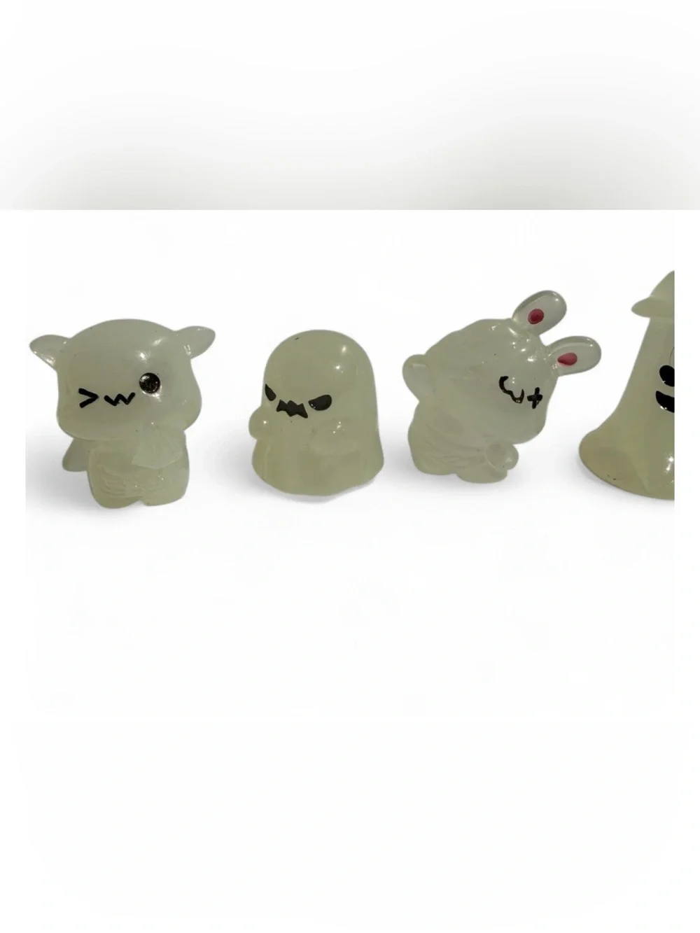 Glow in the Dark Halloween Miniature Figurine Lot Spooky Ghost Resin Decor 9pc